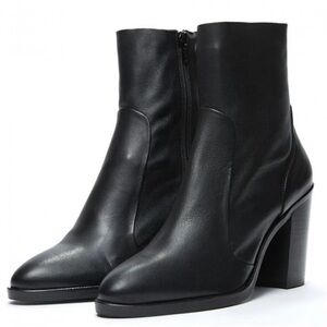 • Crosswalk heeled leather sock boots •